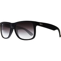 Ray-Ban RB4165 Justin Rectangular Sunglasses - Black Rubber