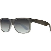 Ray-Ban RB4165 Justin Rectangular Sunglasses - Grey Rubber