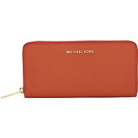 MICHAEL Michael Kors Jet Set Travel Leather Continental Purse - Orange