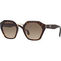 Prada PR 04TS Pentagonal Sunglasses - Tortoise/Brown Gradient