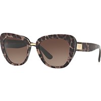 Dolce & Gabbana DG4296 Cat's Eye Sunglasses - Leopard/Brown Gradient