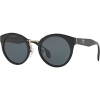 Prada PR 05TS Oval Sunglasses - Black/Grey
