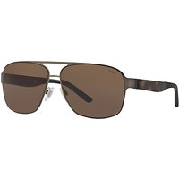 Polo Ralph Lauren PH3105 Square Sunglasses - Matte Brown/Brown