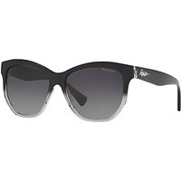 Ralph RA5219 Polarised Oval Sunglasses - Black/Grey Gradient