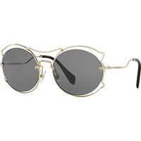 Miu Miu MU 50SS Geometric Sunglasses - Silver/Grey