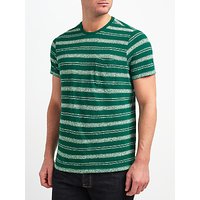 JOHN LEWIS & Co. Cotton Linen Stripe T-Shirt - Green