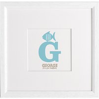 Letterfest Children's Name Animal Alphabet Framed Print - G - Goldfish