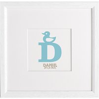 Letterfest Children's Name Animal Alphabet Framed Print - D - Duck