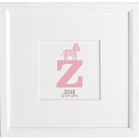 Letterfest Children's Name Animal Alphabet Framed Print - Z - Zebra