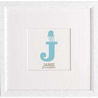 Letterfest Children's Name Animal Alphabet Framed Print - J - Jellyfish