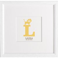 Letterfest Children's Name Animal Alphabet Framed Print - L - Lion