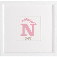 Letterfest Children's Name Animal Alphabet Framed Print - N - Newt