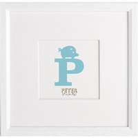 Letterfest Children's Name Animal Alphabet Framed Print - P - Pig