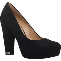 MICHAEL Michael Kors Sabrina High Cone Heel Pump Court Shoes - Black Suede