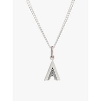 Rachel Jackson London Sterling Silver Initial Pendant Necklace - A