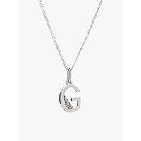 Rachel Jackson London Sterling Silver Initial Pendant Necklace - G