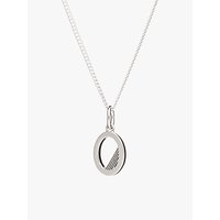 Rachel Jackson London Sterling Silver Initial Pendant Necklace - O