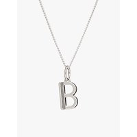 Rachel Jackson London Sterling Silver Initial Pendant Necklace - B