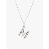 Rachel Jackson London Sterling Silver Initial Pendant Necklace - M