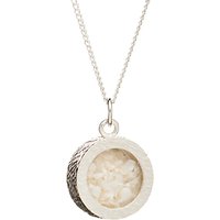 Rachel Jackson London Sterling Silver Round Birthstone Pendant Necklace - Pearl June