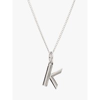 Rachel Jackson London Sterling Silver Initial Pendant Necklace - K