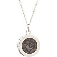 Rachel Jackson London Sterling Silver Round Birthstone Pendant Necklace - Garnet January
