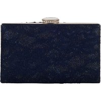 Chesca Floral Lace Clutch Bag - Navy