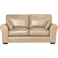 John Lewis Leon Medium 2 Seater Leather Sofa, Dark Leg - Miracle Galaxy