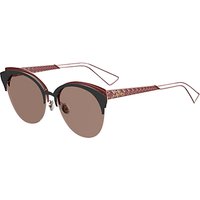 Christian Dior Diorama Club Oval Sunglasses - Black Bordeaux/Beige