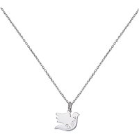 Merci Maman Personalised Dove Pendant Chain Necklace - Silver
