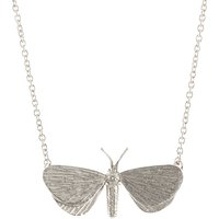 Alex Monroe Looper Moth Pendant Necklace - Silver