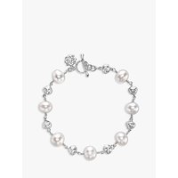 Dower & Hall Sterling Silver Pearlicious Pearl Nugget Bracelet - Silver/White