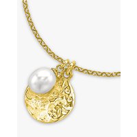 Dower & Hall Pearlicious Disc And Pearl Pendant Necklace - Gold