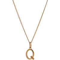 Rachel Jackson London 22ct Gold Vermeil Initial Pendant Necklace - Q