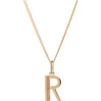 Rachel Jackson London 22ct Gold Vermeil Initial Pendant Necklace - R