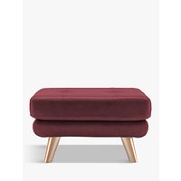 G Plan Vintage The Fifty Three Leather Footstool - Capri Claret