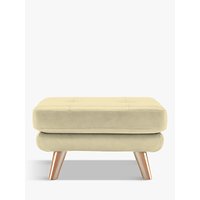 G Plan Vintage The Fifty Three Leather Footstool - Capri Stone
