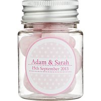 Fine Confectionery Company Personalised Bon Bons Spotty Jar, Pack Of 25, Small - Pink