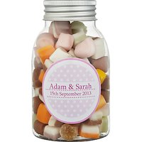 Fine Confectionery Company Personalised Dolly Mix Spotty Jar, Pack Of 25, Large - Pink