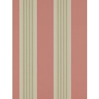 Colefax & Fowler Tealby Stripe Wallpaper - Red / Green, 07991/01