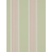 Colefax & Fowler Tealby Stripe Wallpaper - Pink / Green, 07991/05