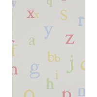 Jane Churchill Alphabet Wallpaper - Multi, J130W-04