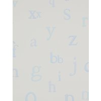 Jane Churchill Alphabet Wallpaper - Blue, J130W-01