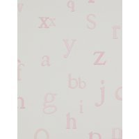 Jane Churchill Alphabet Wallpaper - Pink, J130W-02