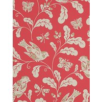 Jane Churchill Songbird Wallpaper - Red, J139W-02