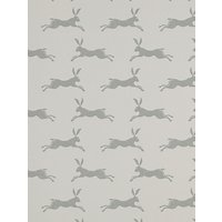 Jane Churchill March Hare Wallpaper - Charcoal, J135W-06