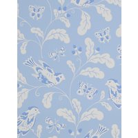 Jane Churchill Songbird Wallpaper - Blue, J139W-01