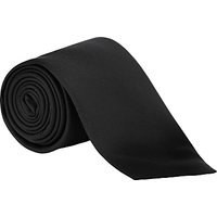 John Lewis Fine Twill Plain Silk Tie - Black