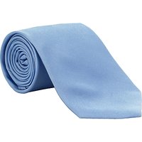 John Lewis Fine Twill Plain Silk Tie - Light Blue