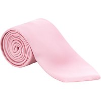 John Lewis Fine Twill Plain Silk Tie - Pink